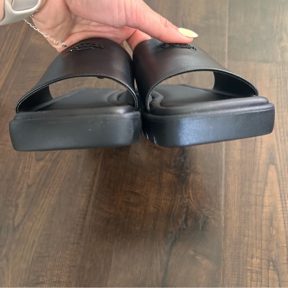 New in box! Coach Fiona Leather chunky Sandals size 6 - Picture 6 of 9